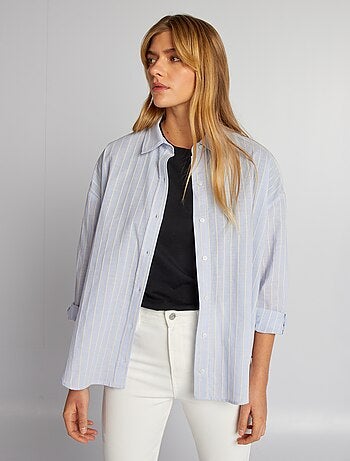 Chemise oversize à rayures