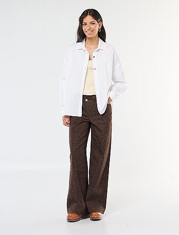 Chemise oversize boutons fantaisie