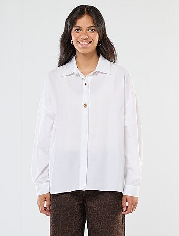 Chemise oversize boutons fantaisie
