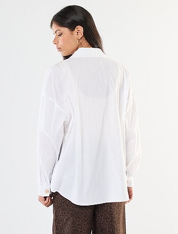 Chemise oversize boutons fantaisie