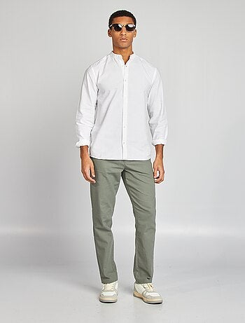 Chemise Oxford avec col mao