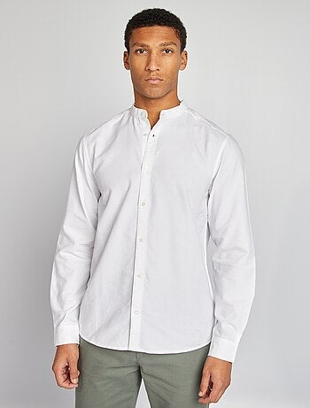 Chemise Oxford avec col mao