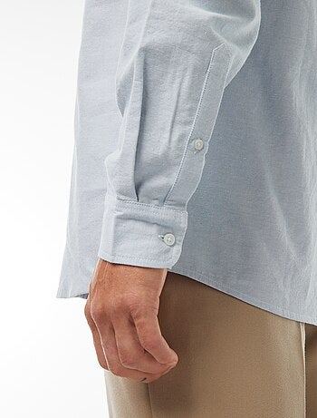 Chemise Oxford avec col mao