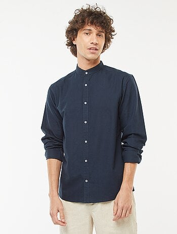 Chemise Oxford avec col mao