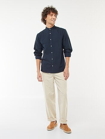 Chemise Oxford avec col mao