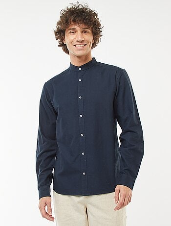 Chemise Oxford avec col mao