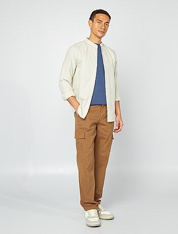 Chemise Oxford avec col mao