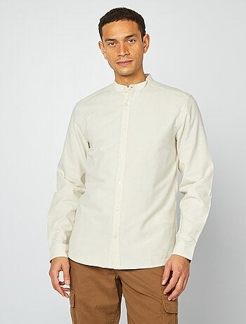 Chemise Oxford avec col mao