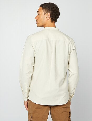 Chemise Oxford avec col mao