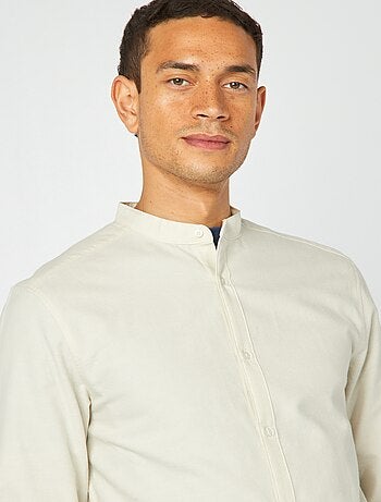 Chemise Oxford avec col mao