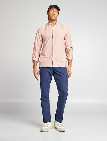 Chemise Oxford avec col mao