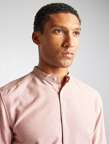 Chemise Oxford avec col mao