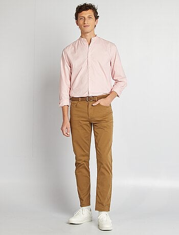 Chemise Oxford avec col mao