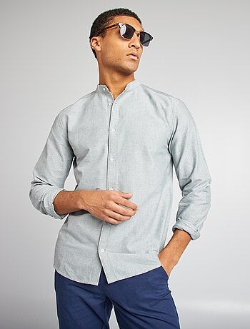 Chemise Oxford avec col mao