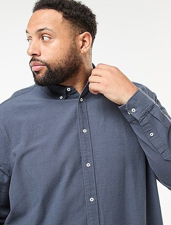 Chemise oxford droite unie