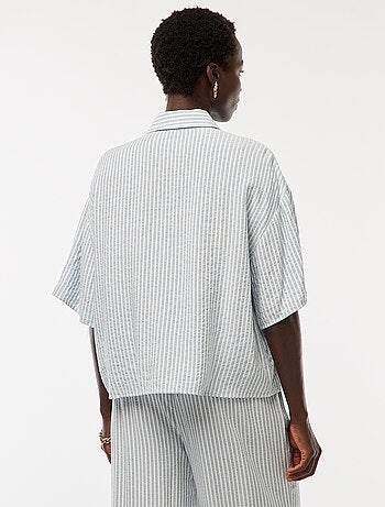 Chemise rayé à maches courtes