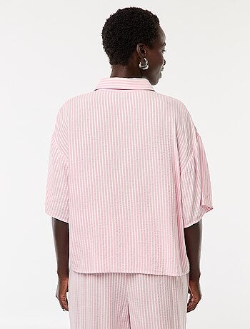 Chemise rayé à maches courtes