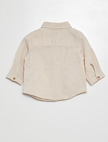 Chemise rayé en lin mélangé