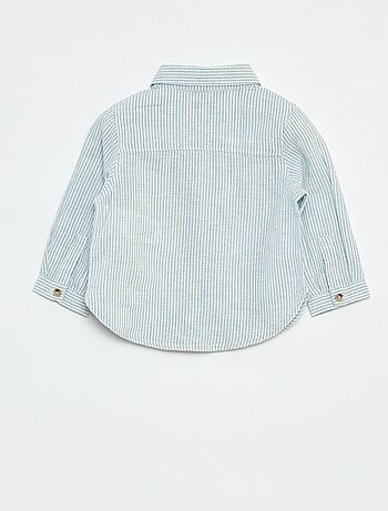 Chemise rayée en chambray