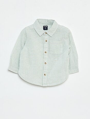 Chemise rayée en chambray