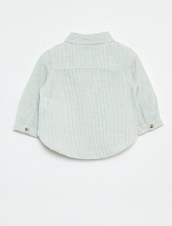 Chemise rayée en chambray