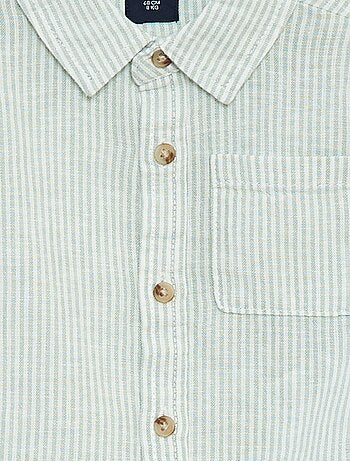 Chemise rayée en chambray