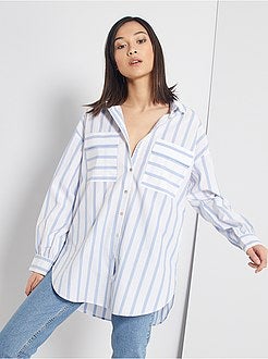 Chemise rayée en pur coton - Kiabi