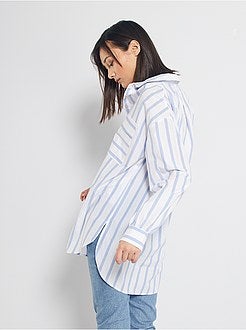 Chemise rayée en pur coton - Kiabi