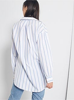 Chemise rayée en pur coton - Kiabi