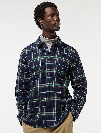 Chemise regular à carreaux