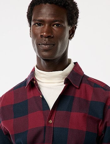 Chemise regular à carreaux