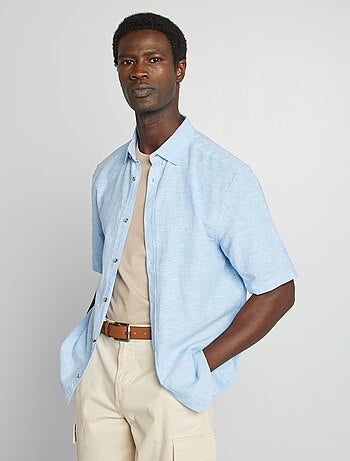 Chemise regular en lin mélangé
