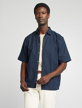 Chemise regular en lin mélangé