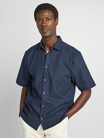 Chemise regular en lin mélangé