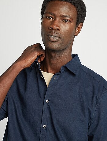 Chemise regular en lin mélangé