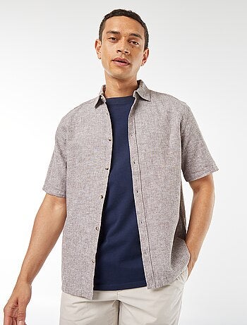 Chemise regular en lin mélangé