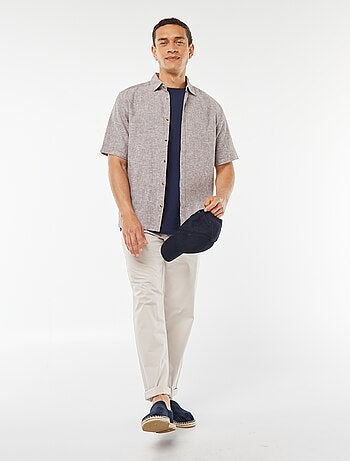 Chemise regular en lin mélangé