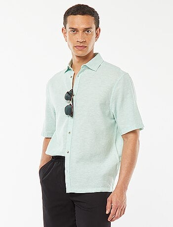 Chemise regular en lin mélangé