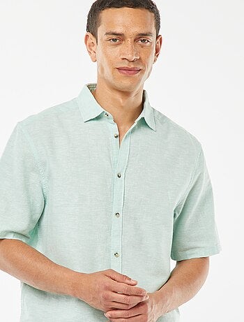 Chemise regular en lin mélangé