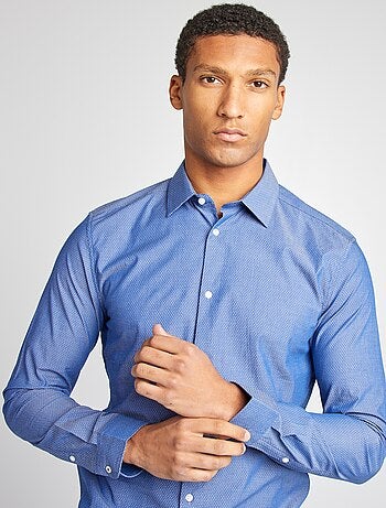 Chemise slim à motif