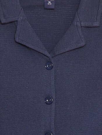 Chemise texturée à manches courtes