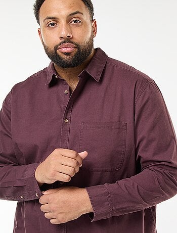 Chemise uni avec poche poitrine