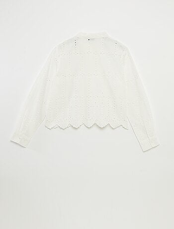 Chemise unie avec broderies anglaises 'JDY'