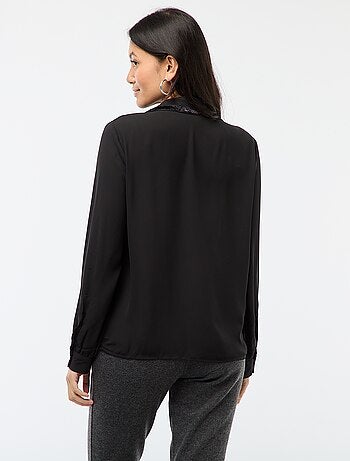Chemise unie avec col pailleté 'JDY'