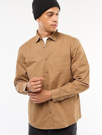 Chemise unie coupe droite / Regular fit