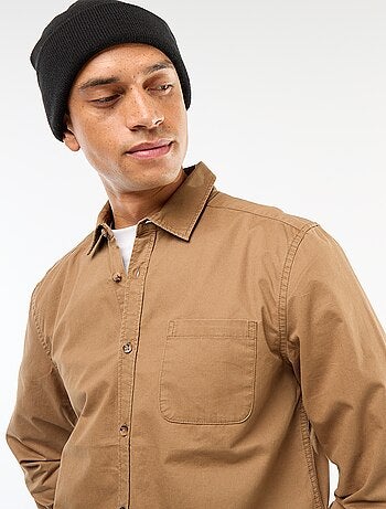 Chemise unie coupe droite / Regular fit