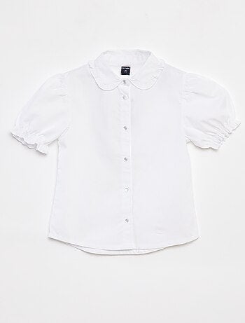 Chemisier à manches courtes avec volants