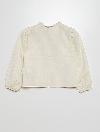 Chemisier avec volants et broderies