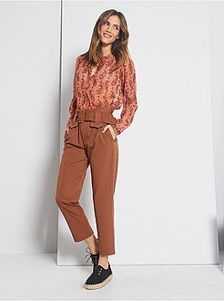 Chemisier imprimé en voile - Kiabi