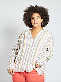 Chemisier imprimé rayé - Kiabi